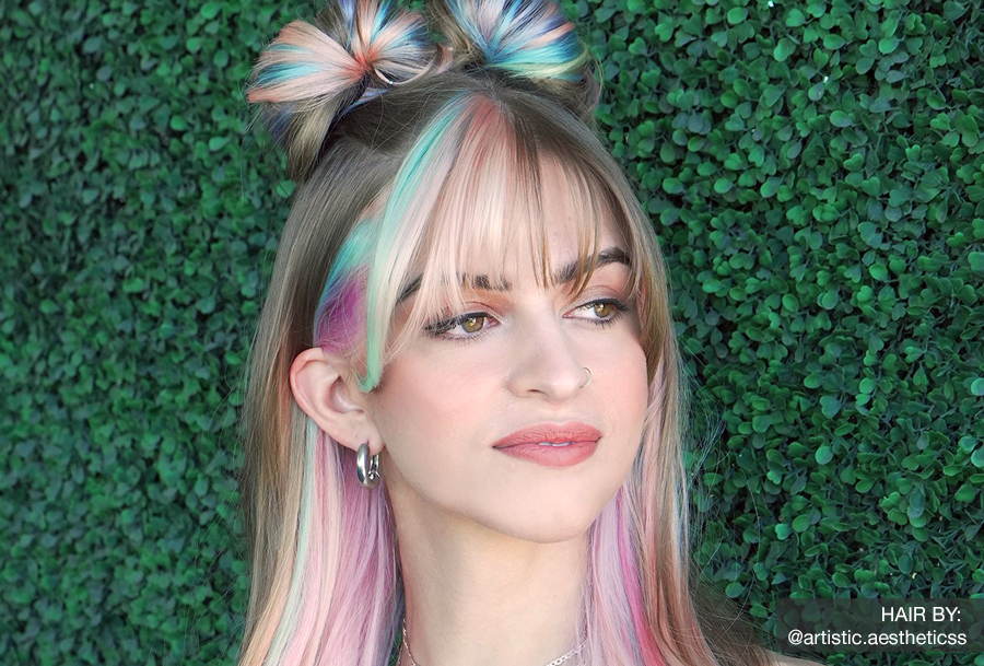 Color Block Festival Hair Inspired by Spring