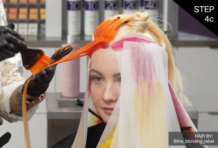 Hair sectioned to diamond