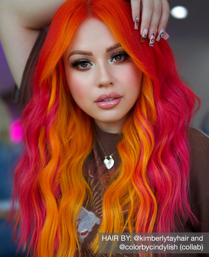 Bright VIVID hair, image by Kimberly Ibbotson and Cynthia Flores on Instagram