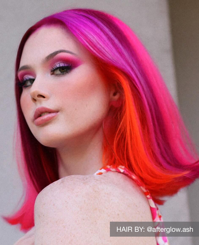 Bright VIVID hair, image by Ashley Hensel on Instagram