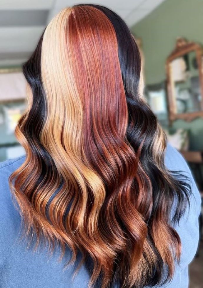 Calico Cola hair, image by @amandakayhair on Instagram