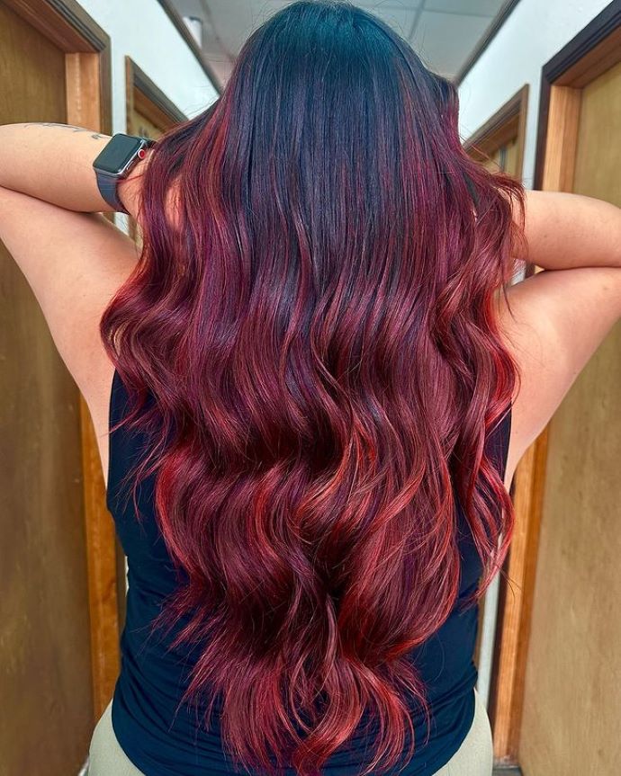 Cherry Cola hair, image by @georgeeblancoo on Instagram