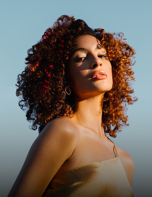 Female Model with PRAVANA ChromaSilk HydraGloss 6GC Hair Color