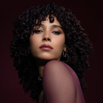 Female Model with PRAVANA 4RR Dark Intense Red Brown