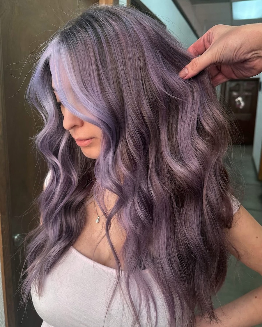Amethyst Teased Balayage, image by @georgeblancoo on Instagram