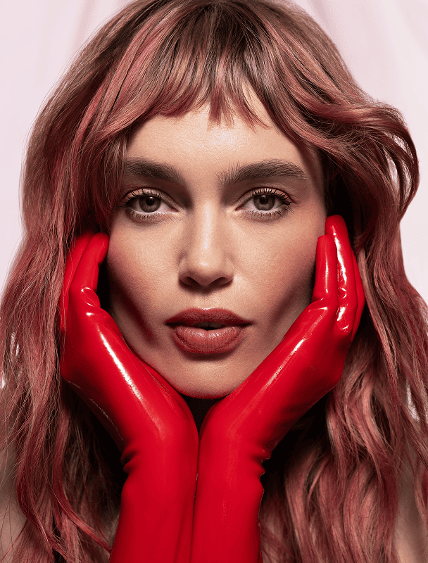 Female model with PRAVANA VIVIDS Original Crush haircolor