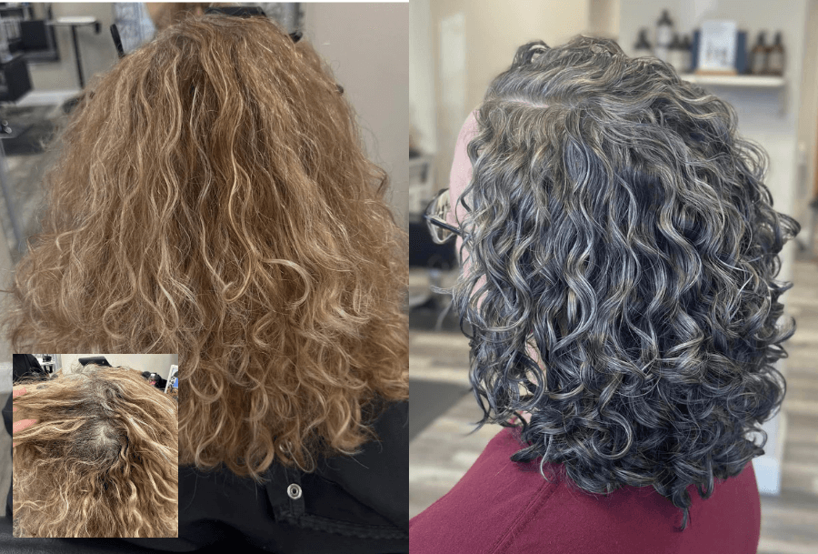 Total Gray Hair Transformation, Image by @evelynscissorhands on Instagram